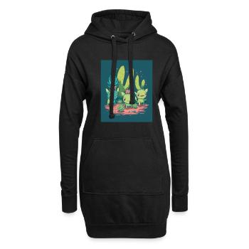 Mexican Cactus Plant Lover Cactus Axolotl Mexican - Hoodie-Kleid - Schwarz - Vorne