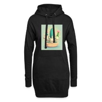 Mexican Cactus Plant Lover Cactus Axolotl Mexican - Hoodie-Kleid - Schwarz - Vorne