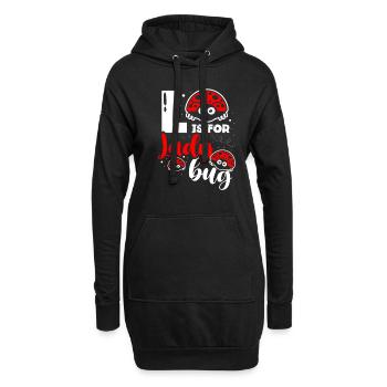 L peut faire référence à: - Sweat-shirt à capuche long Femme - noir - Devant