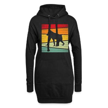 Singe Rétro - Sweat-shirt à capuche long Femme - noir - Devant