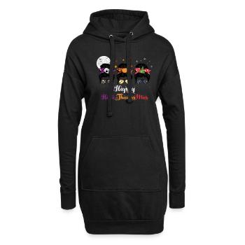 Joyeux Noël HelloThanksMas Halloween - Sweat-shirt à capuche long Femme - noir - Devant