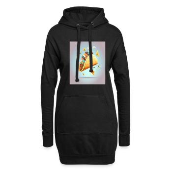 Taco Lover Disassembled Taco Food Humor - Hoodie-Kleid - Schwarz - Vorne