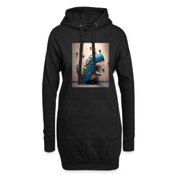 Dinosaur Lover Mexican Dinosaur Pinata - Hoodie-Kleid - Schwarz - Vorne