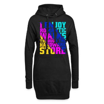 J’aime les promenades romantiques dans la quincaillerie 36 - Sweat-shirt à capuche long Femme - noir - Devant