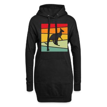 Kangourou Rétro - Sweat-shirt à capuche long Femme - noir - Devant