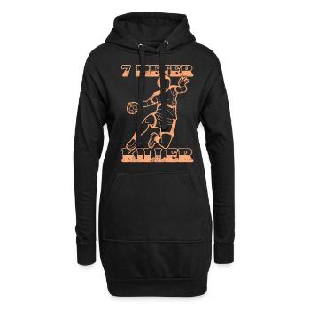 Équipe de handball, club, entraîneur, entraîneur, joueur - Sweat-shirt à capuche long Femme - noir - Devant
