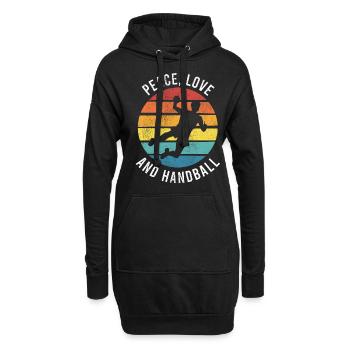 Équipe de handball, club, entraîneur, entraîneur, joueur - Sweat-shirt à capuche long Femme - noir - Devant