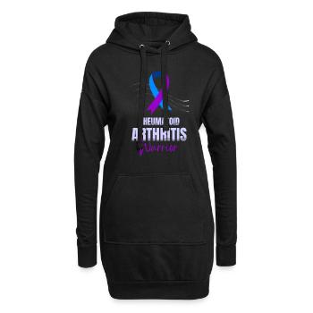 Rheumatoide Arthritis Warrior Autoimmunkrankheit - Hoodie-Kleid - Schwarz - Vorne