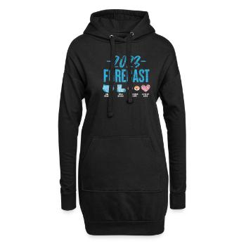 Schwangerschaft - Hoodie-Kleid - Schwarz - Vorne
