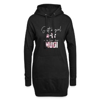 Mudi - Sweat-shirt à capuche long Femme - noir - Devant