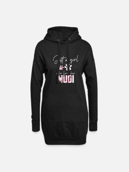 Mudi - Hoodie-Kleid - Schwarz
