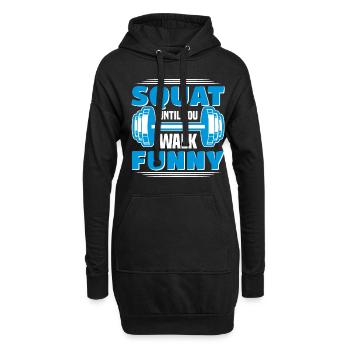 Drôle de squat jusqu’à ce que vous marchiez drôle pour aller au gymnase - Sweat-shirt à capuche long Femme - noir - Devant