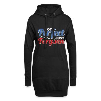 Not Perfect Just Forgiven For Christians - Hoodie-Kleid - Schwarz - Vorne