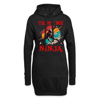Croyez-moi, je suis un ninja 7 - Sweat-shirt à capuche long Femme - noir - Devant