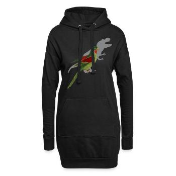 Sittich Lustiger Spruch - Hoodie-Kleid - Schwarz - Vorne