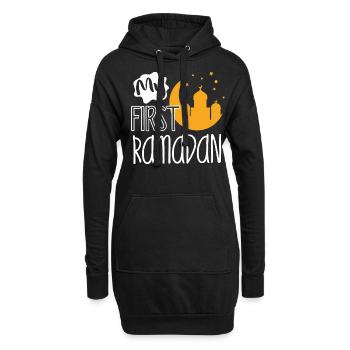 Célébration du Ramadan, fête musulmane - Sweat-shirt à capuche long Femme - noir - Devant