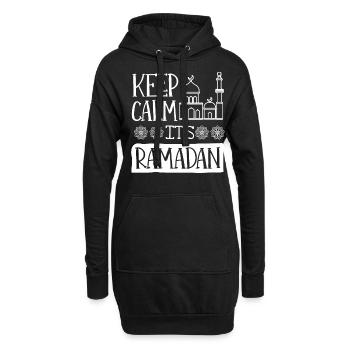 Célébration du Ramadan, fête musulmane - Sweat-shirt à capuche long Femme - noir - Devant