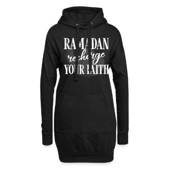 Célébration du Ramadan, fête musulmane - Sweat-shirt à capuche long Femme - noir - Devant