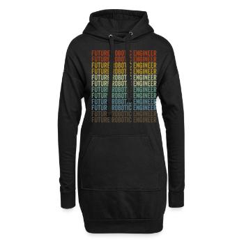 Zukünftiger Roboter-Ingenieur Roboter-Liebhaber Ro - Hoodie-Kleid - Schwarz - Vorne