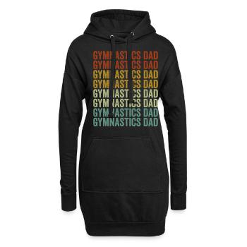 Gymnastique Papa Gymnastique Papa Gymnastique masculine - Sweat-shirt à capuche long Femme - noir - Devant
