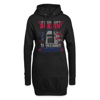 If Diesel Ain't BurninI Ain't Earnin - Hoodie-Kleid - Schwarz - Vorne