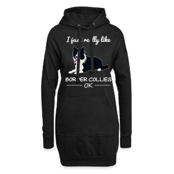 Border Collie Dog Dog Lovers Citation Cadeau - Sweat-shirt à capuche long Femme - noir - Devant
