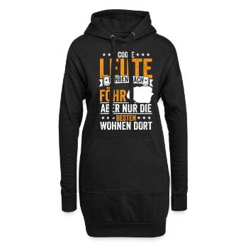 Föhr Insel Heimat - Hoodie-Kleid - Schwarz - Vorne