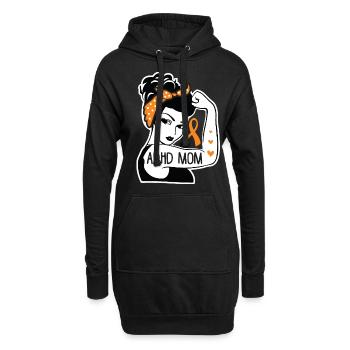 ADHD Mom For ADHD Awareness Month - Hoodie-Kleid - Schwarz - Vorne