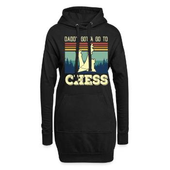 Cadeau de fête des pères pour papa le jour de la fête des pères - Sweat-shirt à capuche long Femme - noir - Devant