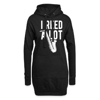I Reed A Lot Funny For Saxophone Jazz Musician - Hoodie-Kleid - Schwarz - Vorne