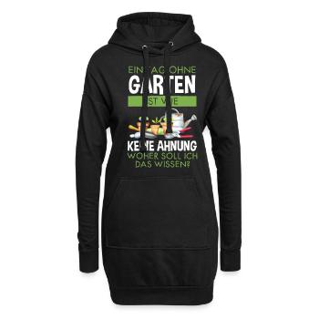 Garten Lustiger Spruch Hobby Gärtner Geschenkidee - Hoodie-Kleid - Schwarz - Vorne