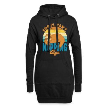 Sorry Can't Napping Bye - Hoodie Dress - black - Front