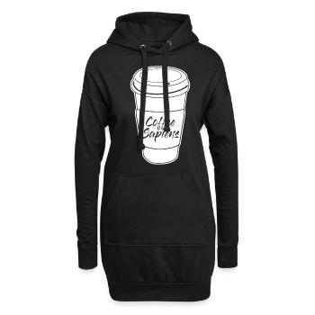 Coffee Sapiens Kaffeebecher - Hoodie-Kleid - Schwarz - Vorne