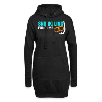 Schnorcheln, Schnorcheln, Tauchen, Unterwasser - Hoodie-Kleid - Schwarz - Vorne