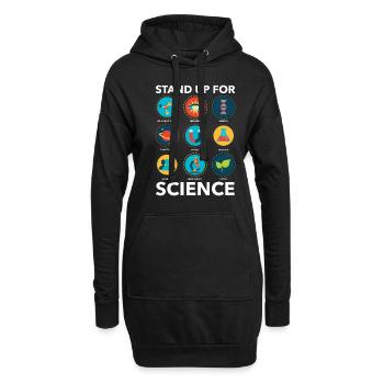 Stand Up For Science Biology Physics Teacher - Sweat-shirt à capuche long Femme - noir - Devant