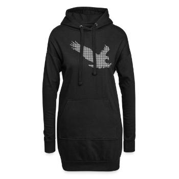 Adler - Hoodie-Kleid - Schwarz - Vorne
