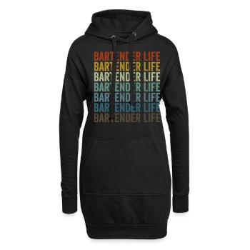 Barkeeper Leben Barkeeper Bartending - Hoodie-Kleid - Schwarz - Vorne