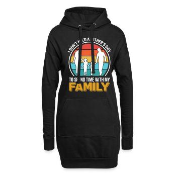 Cadeau de fête des pères pour papa pour la fête des hommes - Sweat-shirt à capuche long Femme - noir - Devant