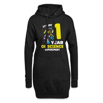 Es Ist Mein 1-jähriger - Hoodie-Kleid - Schwarz - Vorne