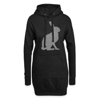 Lièvre - Sweat-shirt à capuche long Femme - noir - Devant