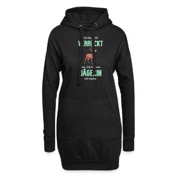 Jägerin I Jagd jagen Motiv zum bestandenen - Hoodie-Kleid - Schwarz - Vorne