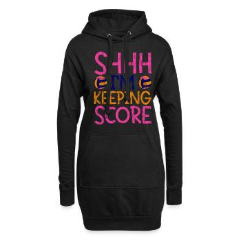 Chut, je garde le score 3 - Sweat-shirt à capuche long Femme - noir - Devant
