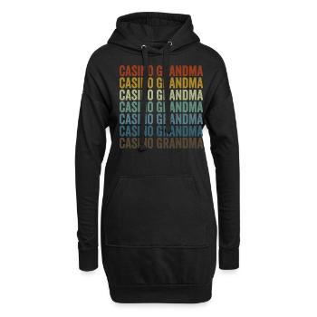 Casino Oma Spielautomat Casino Lover Oma - Hoodie-Kleid - Schwarz - Vorne