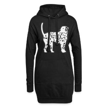 Dalmatiner Hund Hundeliebhaber Geschenk - Hoodie-Kleid - Schwarz - Vorne