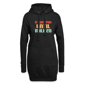 Courir - Sweat-shirt à capuche long Femme - noir - Devant