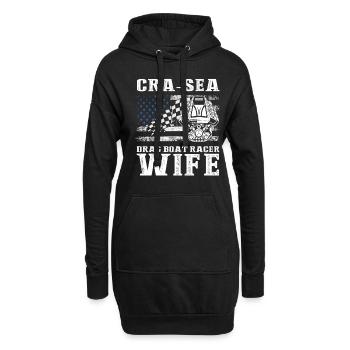 Conception de course de hors-bord pour les plaisanciers de course - Sweat-shirt à capuche long Femme - noir - Devant