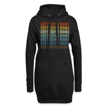 Greyhound Mama Greyhound Hundeliebhaberin Mama - Hoodie-Kleid - Schwarz - Vorne