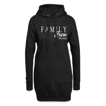 Family Crew Hund - Hoodie-Kleid - Schwarz - Vorne