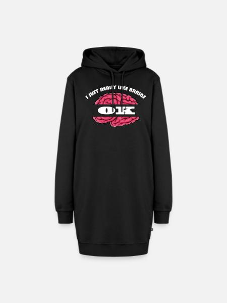 Neurowissenschaft - Hoodie-Kleid - Schwarz