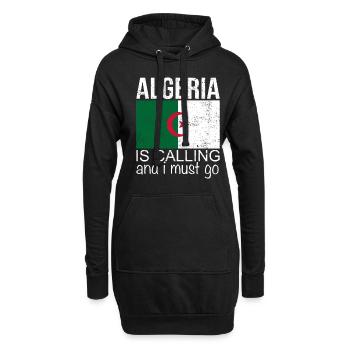 Algerien Spruch - Hoodie-Kleid - Schwarz - Vorne